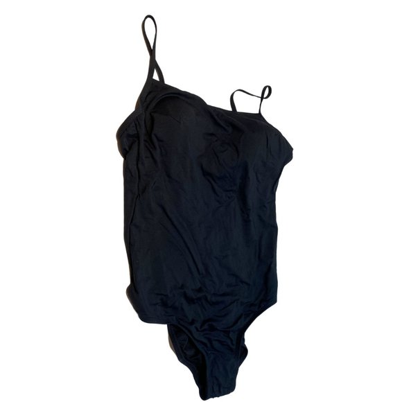 NWT Beach Couture Black Tank One-Piece Swimsuit - Picture 1 of 6